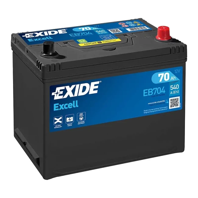 Автомобільний акумулятор EXIDE Excell 6СТ-70Ah АзЕ (EB704)