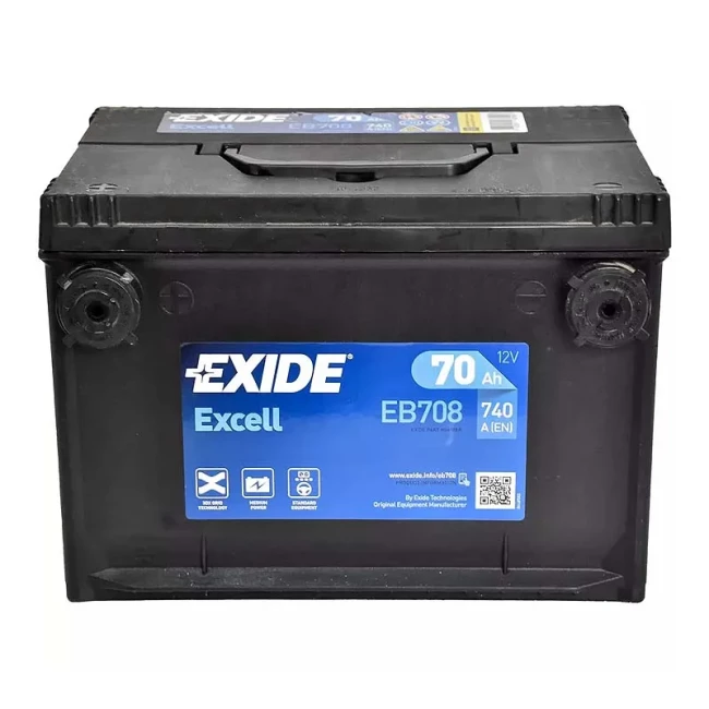 Автомобильный аккумулятор EXIDE Excell 6СТ-70Ah Аз (EB708)