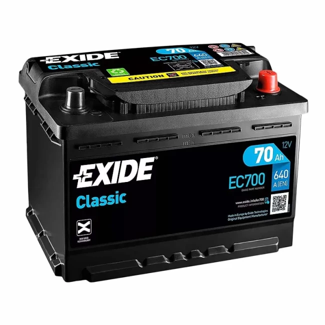 Автомобільний акумулятор EXIDE Classic 6СТ-70Ah АзЕ (EC700)