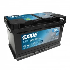 Автомобильный аккумулятор EXIDE EFB 6СТ-80Ah Start-Stop АзЕ (-/+)