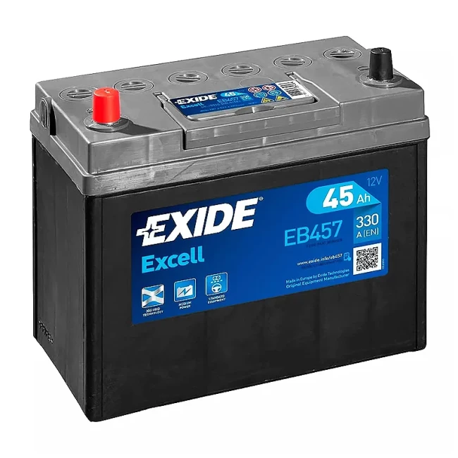 Автомобильный аккумулятор EXIDE Excell 6СТ-45Ah Аз (EB457)