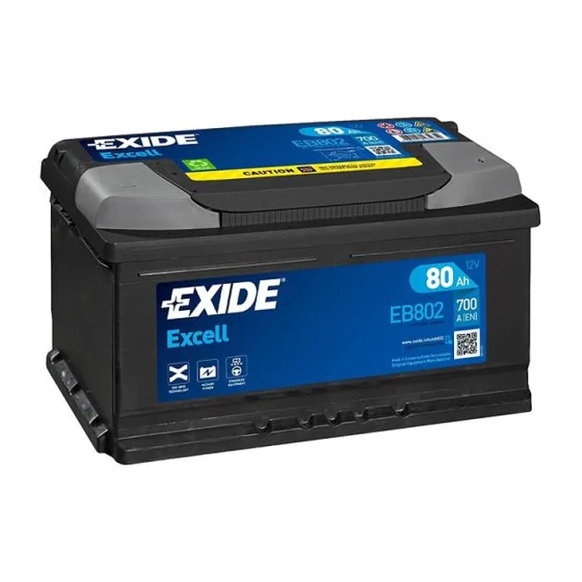Автомобильный аккумулятор EXIDE Excell 6СТ-80Ah АзЕ (EB802) Автомобильный аккумулятор EXIDE Excell 6СТ-80Ah АзЕ (EB802)