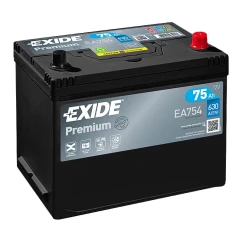 Автомобильный аккумулятор EXIDE Premium 6СТ-75Ah АзЕ ASIA 630A (EN) EA754 (4784)