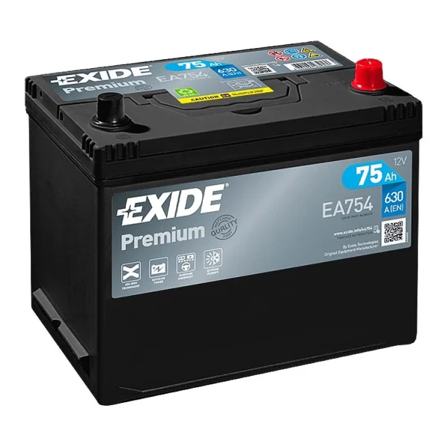Автомобильный аккумулятор EXIDE Premium 6СТ-75Ah Asia АзЕ (EA754) Автомобильный аккумулятор EXIDE Premium 6СТ-75Ah Asia АзЕ (EA754)