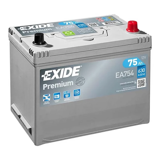Автомобільний акумулятор EXIDE Premium 6СТ-75Ah Asia АзЕ (EA754)