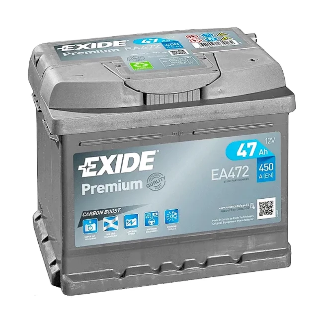 Автомобильный аккумулятор EXIDE Premium 6СТ-47Ah АзЕ (EA472)