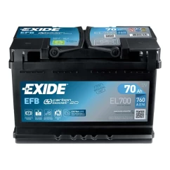 Автомобільний акумулятор EXIDE Start-Stop EFB 6СТ-70Ah АЗЕ 760A (EN) EL700 (69561)