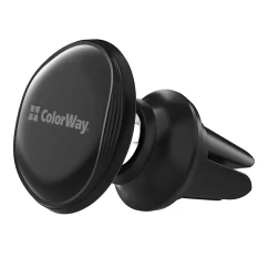 Держатель автомобильный СolorWay магнитный Metallic Air Vent-4 Black