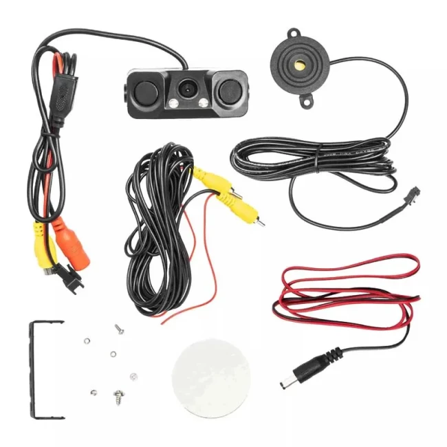 Камера заднего вида с парктроником 2 в 1 AMiO HD-602 LED 12V (035412/03541)