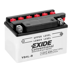 Мото акумулятор EXIDE 4Аһ 50А (YB4L-B EXIDE)