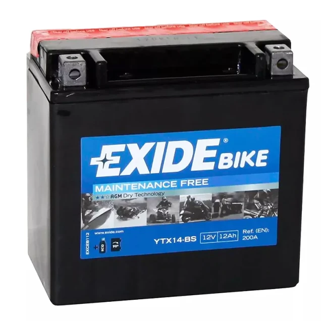 Мото акумулятор EXIDE 6СТ-12Ah Аз (YTX14-BS) Мото акумулятор EXIDE 6СТ-12Ah Аз (YTX14-BS)