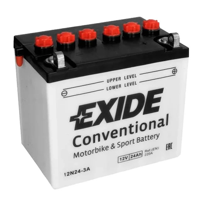 Мото аккумулятор EXIDE Conventional 6СТ-24Ah АзЕ (12N24-3A) Мото аккумулятор EXIDE Conventional 6СТ-24Ah АзЕ (12N24-3A)