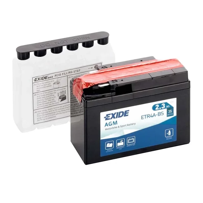 Мото акумулятор EXIDE AGM 6СТ-2.3Ah АзЕ (ETR4A-BS)