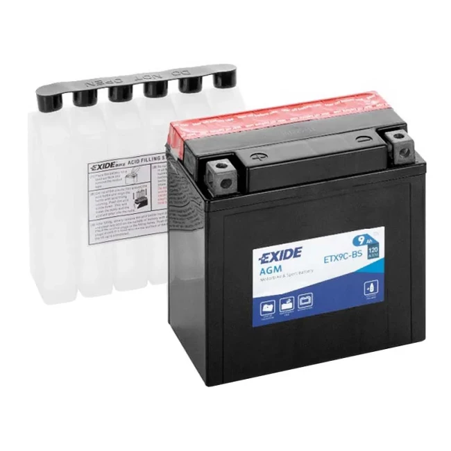 Мото аккумулятор EXIDE AGM 6СТ-9Ah Аз (ETX9C-BS)