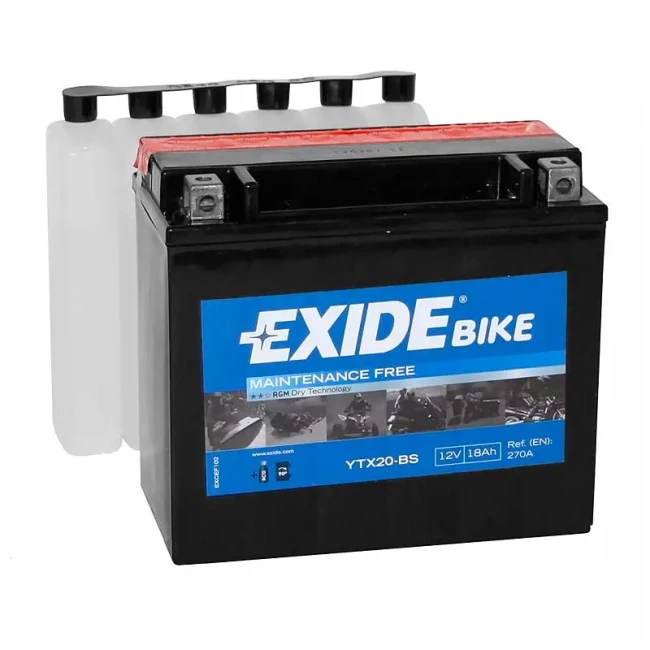 Мото аккумулятор EXIDE 6СТ-18Ah АзЕ (YTX20-BS) Мото аккумулятор EXIDE 6СТ-18Ah АзЕ (YTX20-BS)