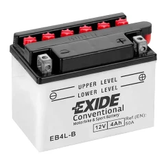 Мото аккумулятор EXIDE CONVENTIONAL 6СТ-4Ah АзЕ 12В 50А (EN) (EB4L-B)