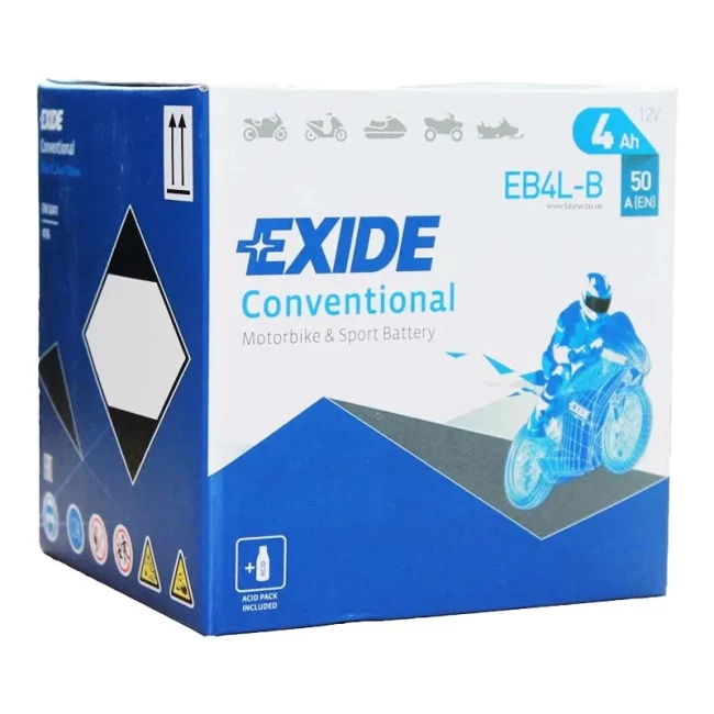 Мото аккумулятор EXIDE Conventional 6СТ-4Ah АзЕ (EB4L-B)