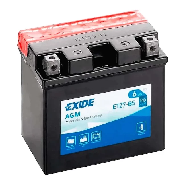 Мото аккумулятор EXIDE AGM 6СТ-6Ah АзЕ (ETZ7-BS)
