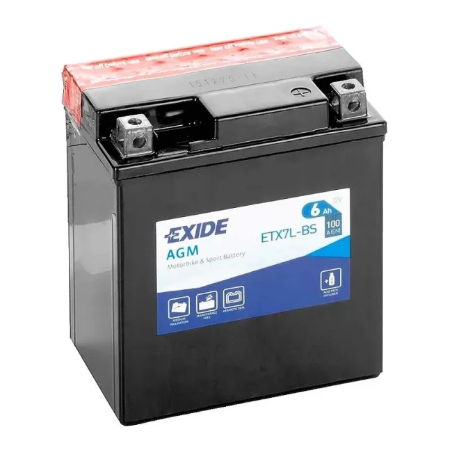 Мото акумулятор EXIDE AGM 6CT-6Ah АзЕ (ETX7L-BS)