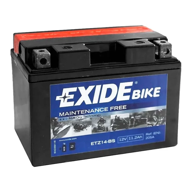 Мото акумулятор EXIDE AGM 6CT-11.2Ah Аз (ETZ14-BS)