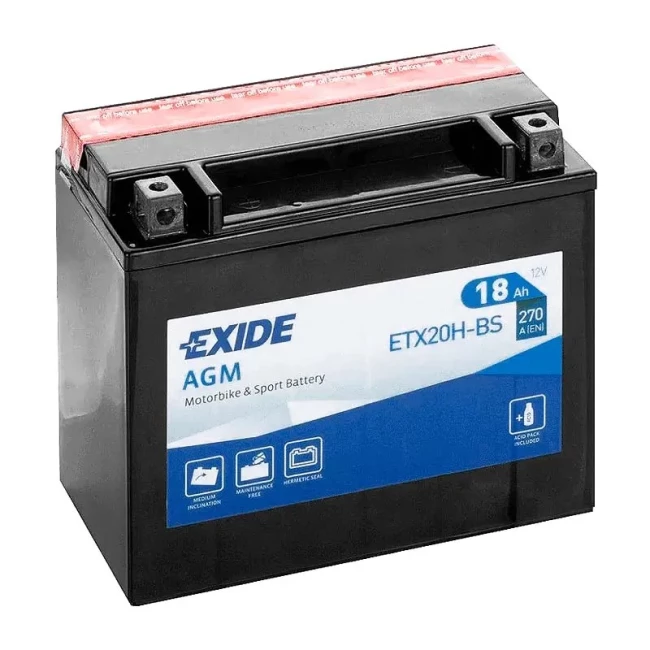 Мото аккумулятор EXIDE AGM 6CT-18Ah Аз (ETX20H-BS) Мото аккумулятор EXIDE AGM 6CT-18Ah Аз (ETX20H-BS)
