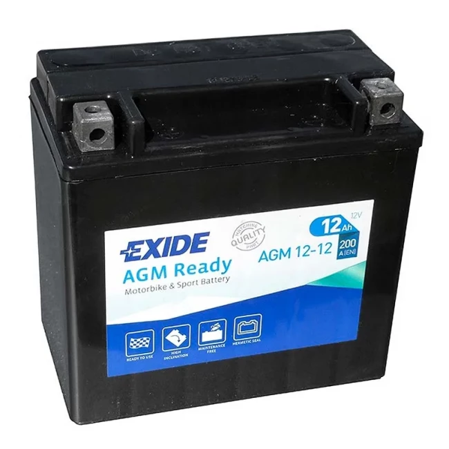 Мото акумулятор EXIDE AGM Ready 6СТ-12Ah Аз (AGM12-12)