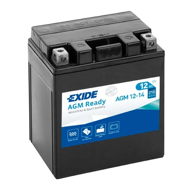 Мото акумулятор EXIDE AGM Ready 6СТ-12Ah АзЕ (AGM12-14)