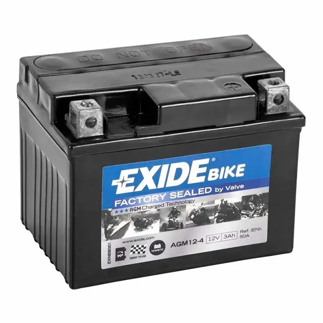 Мото аккумулятор EXIDE AGM 6СТ-3Ah АзЕ (AGM12-4)