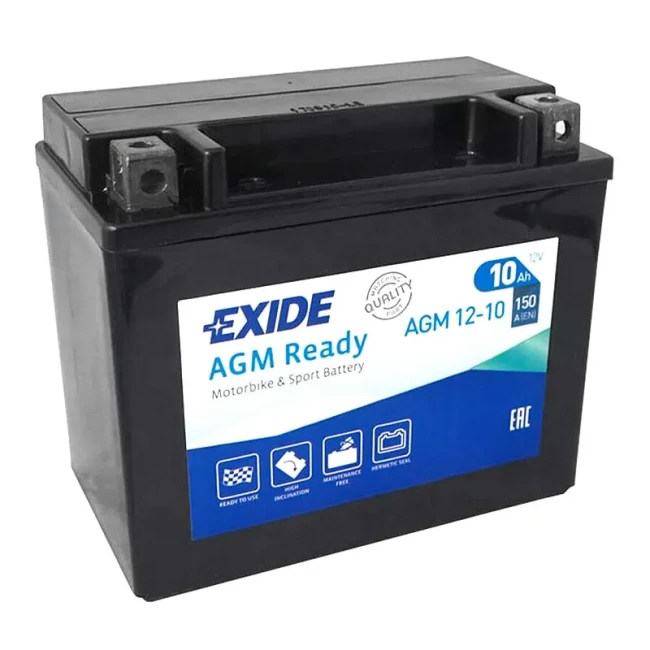 Мото аккумулятор EXIDE AGM Ready 6CT-10Ah Аз (AGM12-10) Мото аккумулятор EXIDE AGM Ready 6CT-10Ah Аз (AGM12-10)