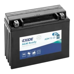 Мото акумулятор залитий та заряджений EXIDE AGM 6CT-21Ah АзЕ 350A (AGM12-23)