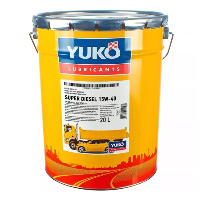 Моторное масло Yuko Super Diesel 15W-40 20л (4820070240580)