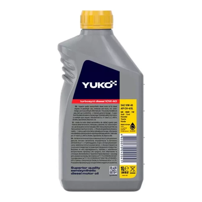 Моторное масло Yuko Turbosynt Diesel 10W-40 1л (4820070242041)