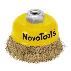 Щетка торцевая NovoTools гофрированная латунь 125 мм (NTWB12514BC) (132800)