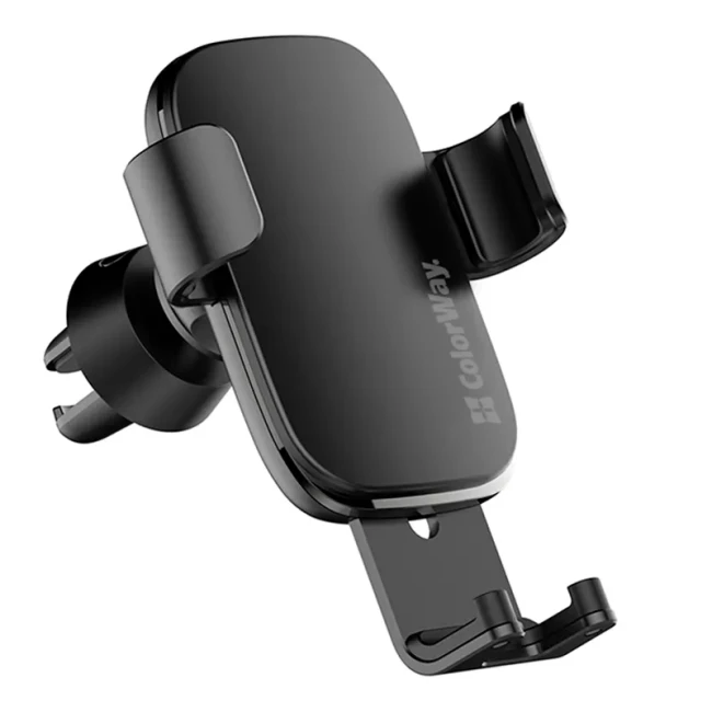 Тримач автомобільний СolorWay Metallic Gravity Holder 3 Black (CW-CHG14-BK)