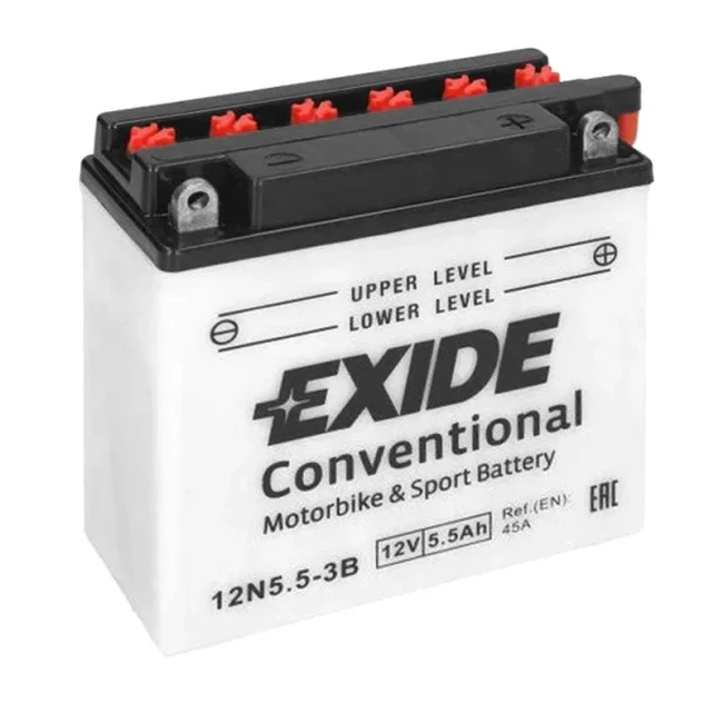 Мото аккумулятор EXIDE Conventional 6СТ-5.5Ah АзЕ (12N5.5-3B)