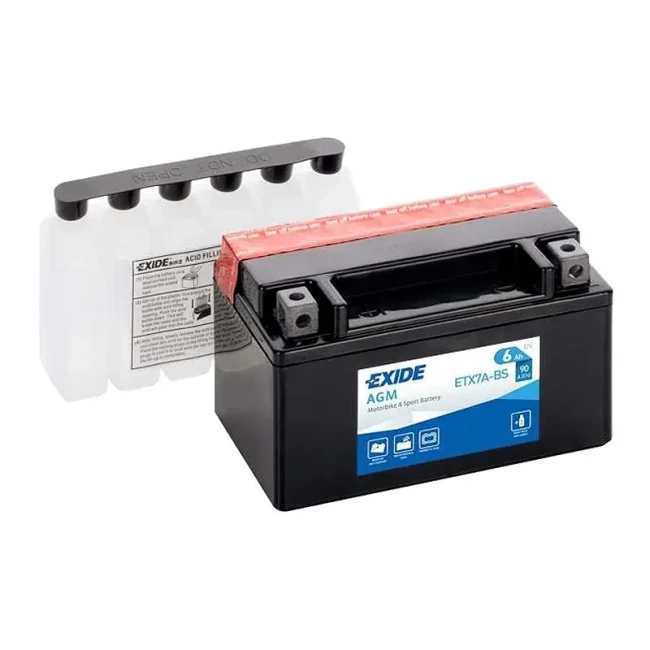 Мото аккумулятор EXIDE AGM 6СТ-6Ah Aз (ETX7A-BS) Мото аккумулятор EXIDE AGM 6СТ-6Ah Aз (ETX7A-BS)