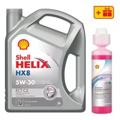 Моторна олива Shell Helix HX8 ECT C3 5W-30 5л + Літній омивач концентрат 0,25 АКЦІЯ