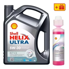 Моторна олива Shell Helix Ultra ECT C3 5W-30 4л + Літній омивач концентрат 0,25 АКЦІЯ