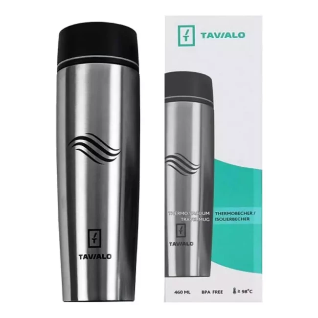 Термокружка Tavialo termo + 2 уплотнительных кольца 460мл серебристая (190460109)