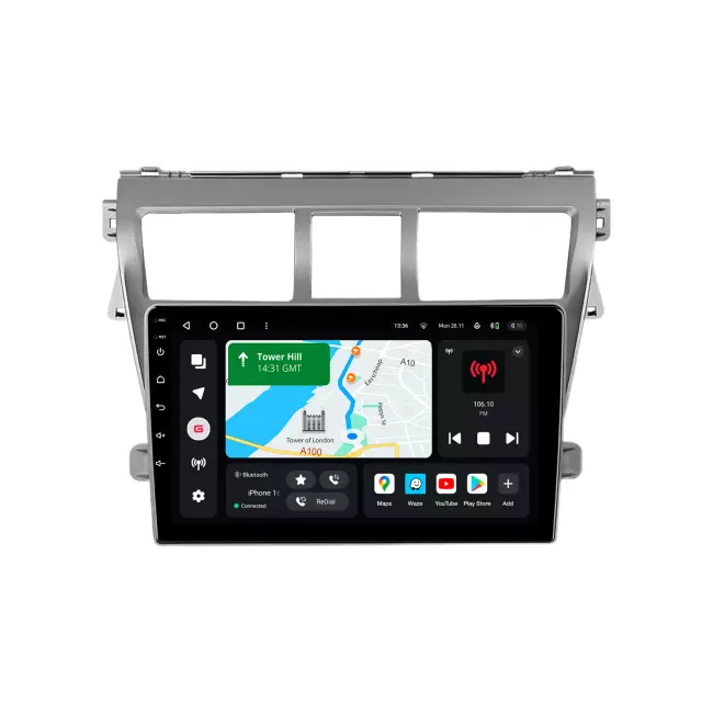 Мультимедийная автомобильная система Gazer T6009-XP90V PRO для Toyota Vios 2 (XP90) 2007-2013 80130 Мультимедийная автомобильная система Gazer T6009-XP90V PRO для Toyota Vios 2 (XP90) 2007-2013 80130