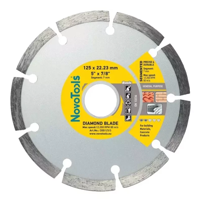 Алмазный круг NovoTools Basic 125 мм*7 мм*22,23 мм Сегмент (DBB125/S) (134224) Алмазный круг NovoTools Basic 125 мм*7 мм*22,23 мм Сегмент (DBB125/S) (134224)