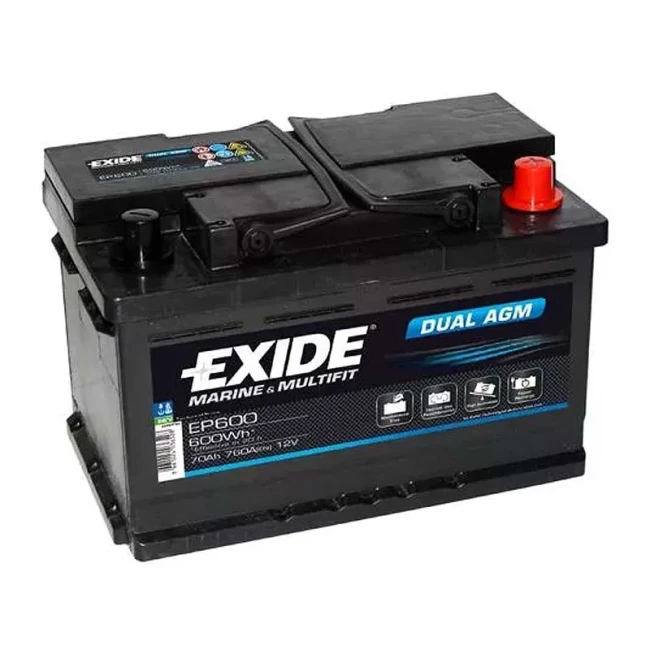 Акумулятор EXIDE Dual AGM 6СТ-70Ah АзЕ (EP600)
