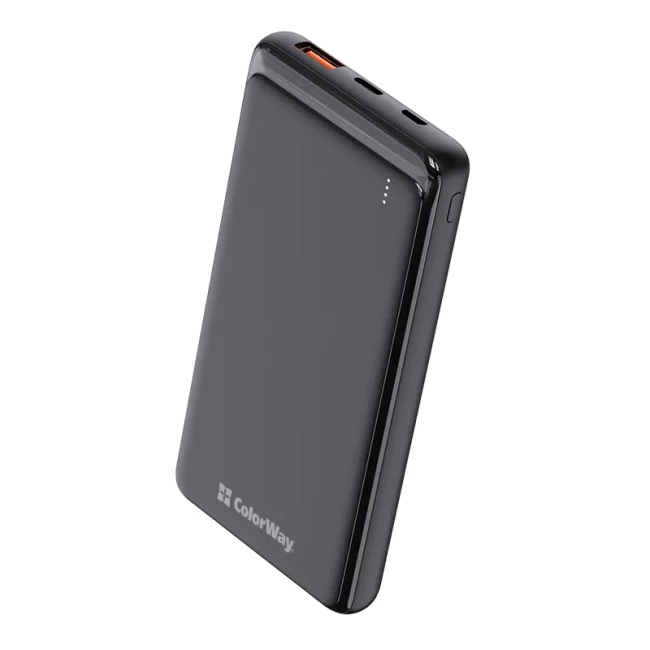 Универсальная мобильная батарея ColorWay Slim PD 10000 mAh Black (CW-PB100LPG3BK-PD)