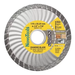 Алмазный круг NovoTools Basic 125 мм*7 мм*22,23 мм Турбоволна (DBB125/TW) (134125)