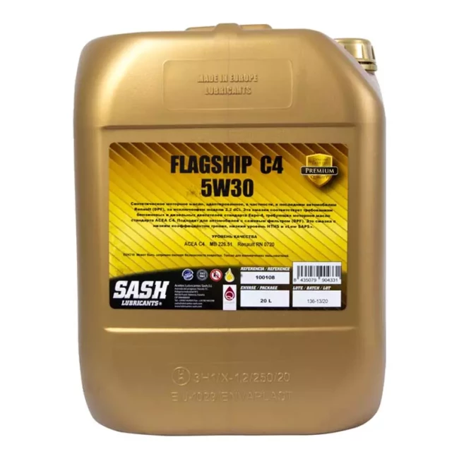 Моторное масло SASH FLAGSHIP C4 5W-30 20л (100108) Моторное масло SASH FLAGSHIP C4 5W-30 20л (100108)