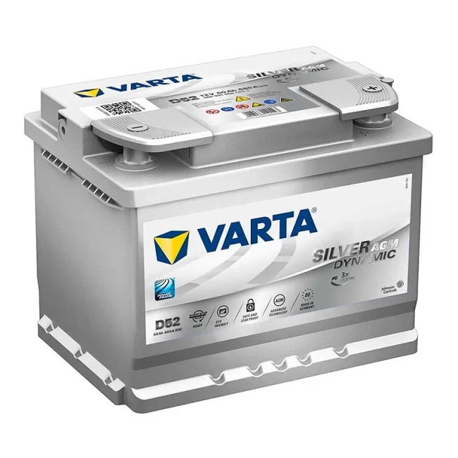 Автомобільний акумулятор VARTA Silver Dynamic AGM A8/D52 6CT-60Ah АзЕ (560901068)
