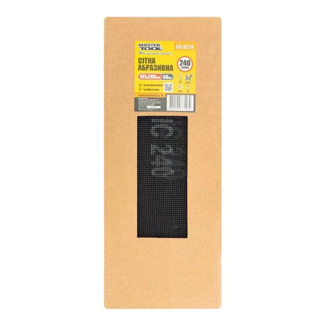 Сетка абразивная Master Tool 107*280 мм P 240 50 шт (08-0224PC)