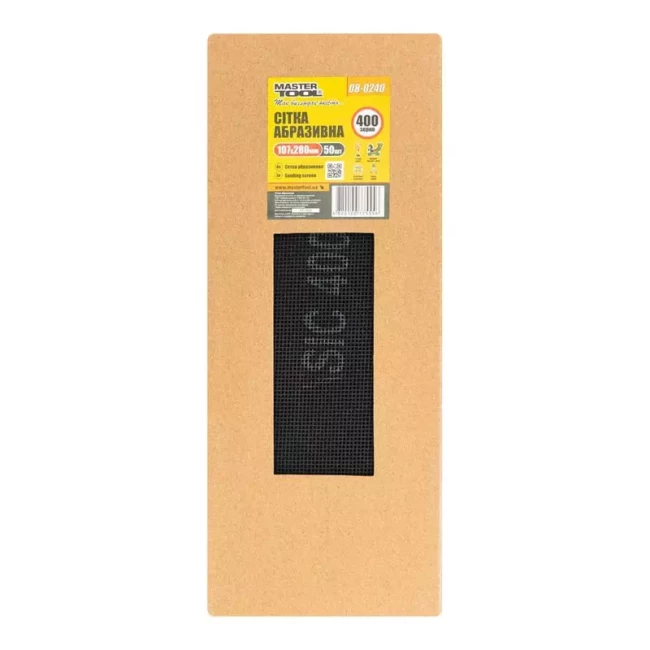 Сетка абразивная Master Tool 107*280 мм P 400 50 шт (08-0240PC)