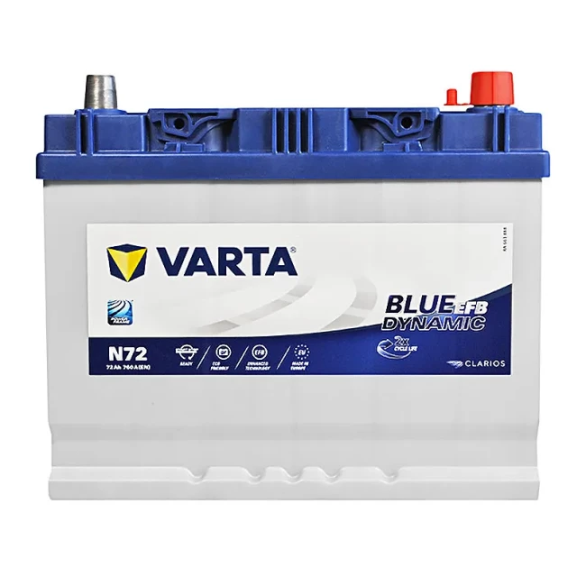Автомобильный аккумулятор VARTA Blue Dynamic EFB N72 6CT-72Ah Asia АзЕ (572501076) Автомобильный аккумулятор VARTA Blue Dynamic EFB N72 6CT-72Ah Asia АзЕ (572501076)