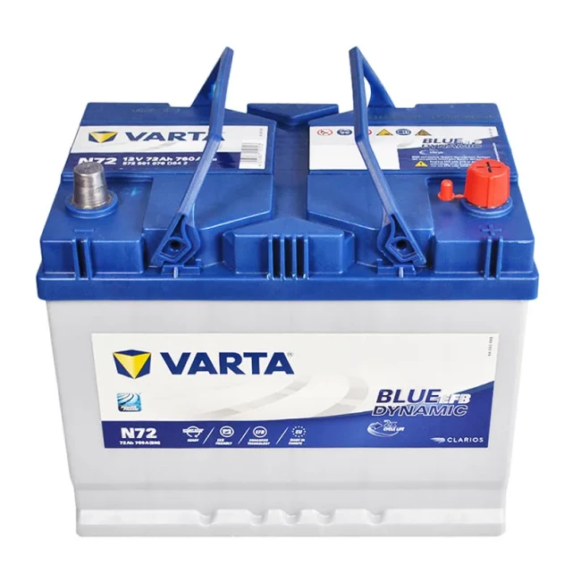 Автомобільний акумулятор VARTA Blue Dynamic EFB N72 6CT-72Ah Asia АзЕ (572501076)